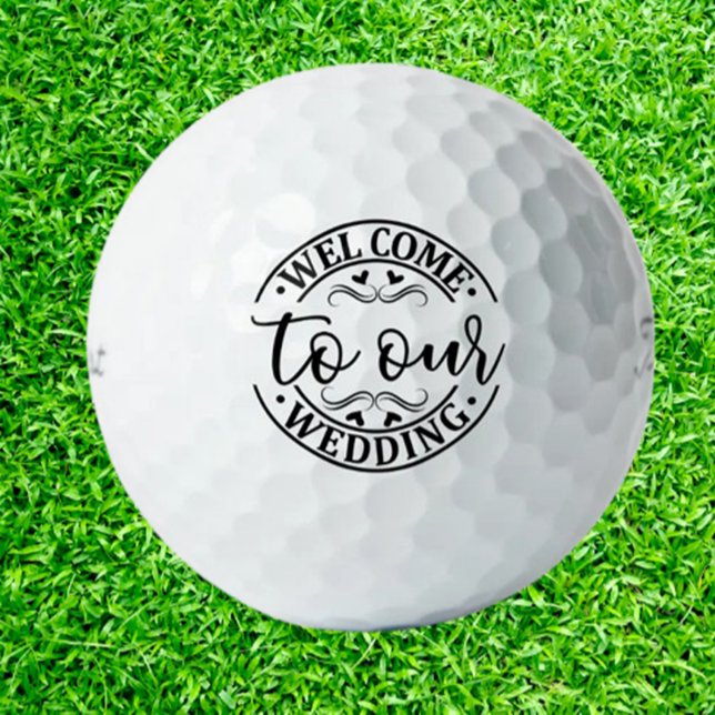  Wedding Welcome   Golf Balls (Welcome to the Celebration – A Special Gift for Our Wedding Party)