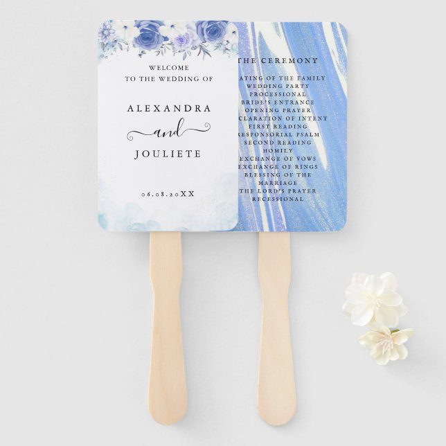  Wedding Welcome Hand Fan (Front and Back)