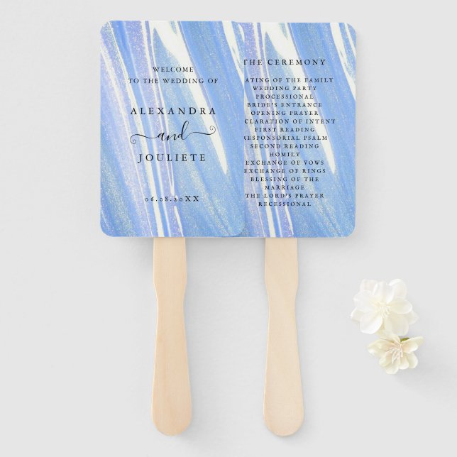  Wedding Welcome Hand Fan (Front and Back)