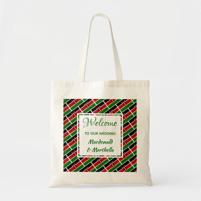 Wedding Welcome KENYA Custom Tote Bag (Front)