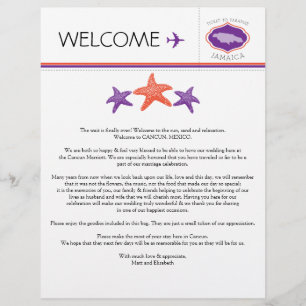 Wedding Welcome Letter for Jamaica