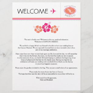 Wedding Welcome Letter for Mexico