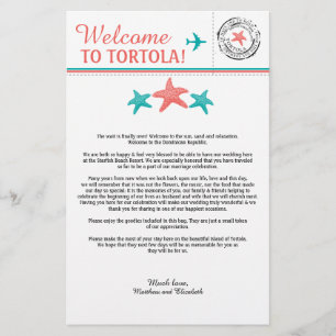 Wedding Welcome Letter for Riviera Maya Mexico