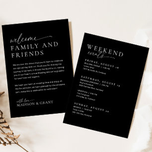 Wedding Welcome Letter & Timeline Itinerary Card
