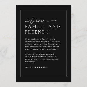 Wedding Welcome Letter & Timeline Itinerary Card