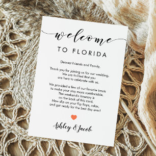 Wedding Welcome Letter & Weekend Itinerary Card