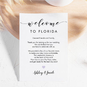 Wedding Welcome Letter & Weekend Itinerary Card