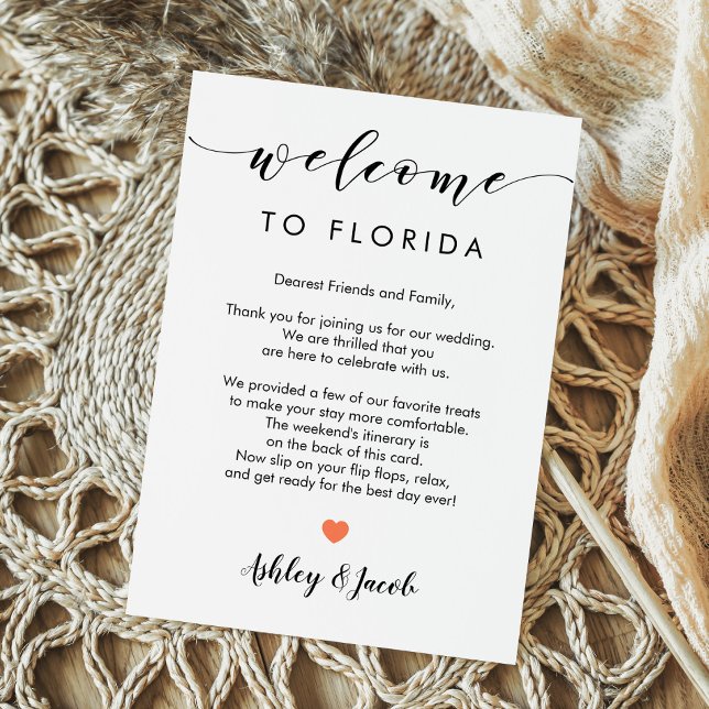 Wedding Welcome Letter & Weekend Itinerary Card (Creator Uploaded)