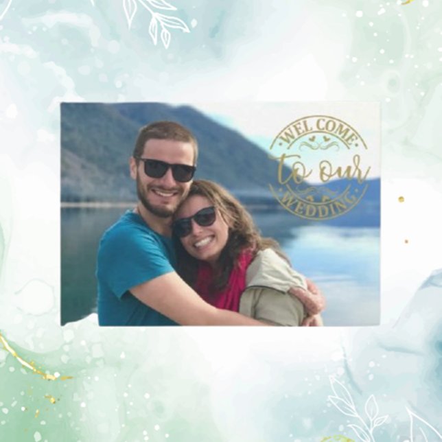 Wedding Welcome Modern Beach  Enclosure Card (Creator Uploaded)