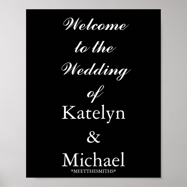 Wedding Welcome Party Sign (Front)