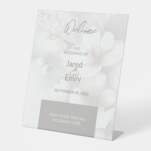 Wedding Welcome Pedestal Sign
