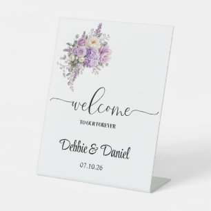 Wedding Welcome Pedestal Sign