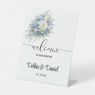 Wedding Welcome Pedestal Sign