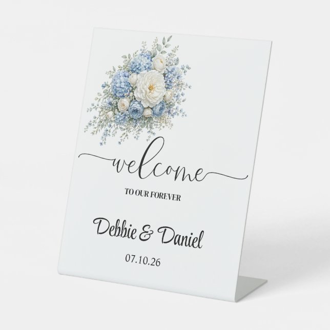 Wedding Welcome Pedestal Sign (Front)