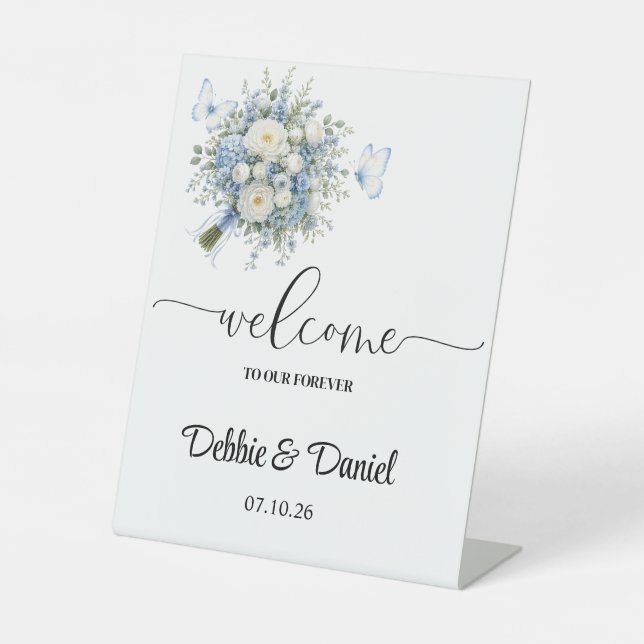 Wedding Welcome Pedestal Sign (Front)