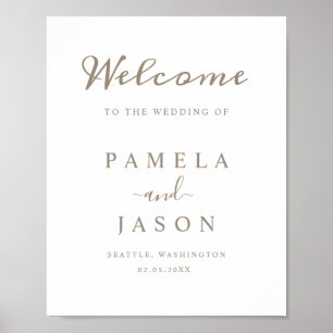 Wedding welcome poster
