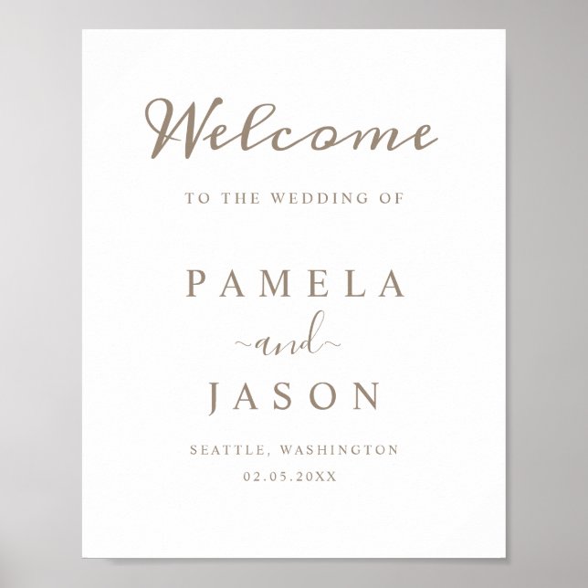 Wedding welcome poster (Front)