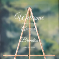 Wedding Welcome Sign Clear Acrylic Sign