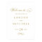 Wedding Welcome Sign | Gold Classic Elegance