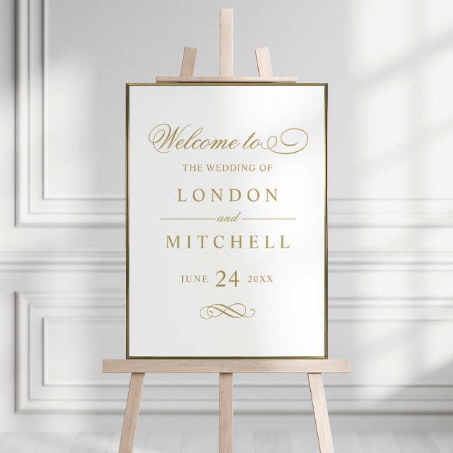 Wedding Welcome Sign | Gold Classic Elegance (Creator Uploaded)
