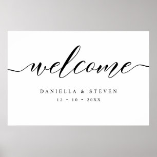 Wedding Welcome Sign Poster Classic Script