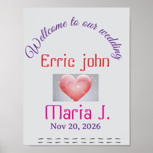 Wedding Welcome Sign Poster editable Entrance Sign