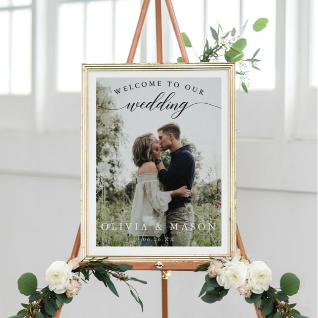 Wedding Welcome Sign Poster with Photo (Creator Uploaded)