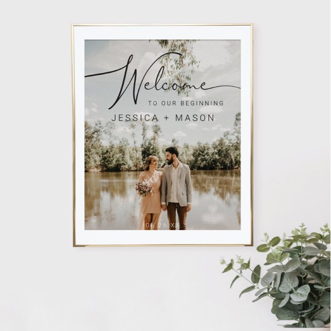 Wedding Welcome Sign Poster with Photo (Creator Uploaded)