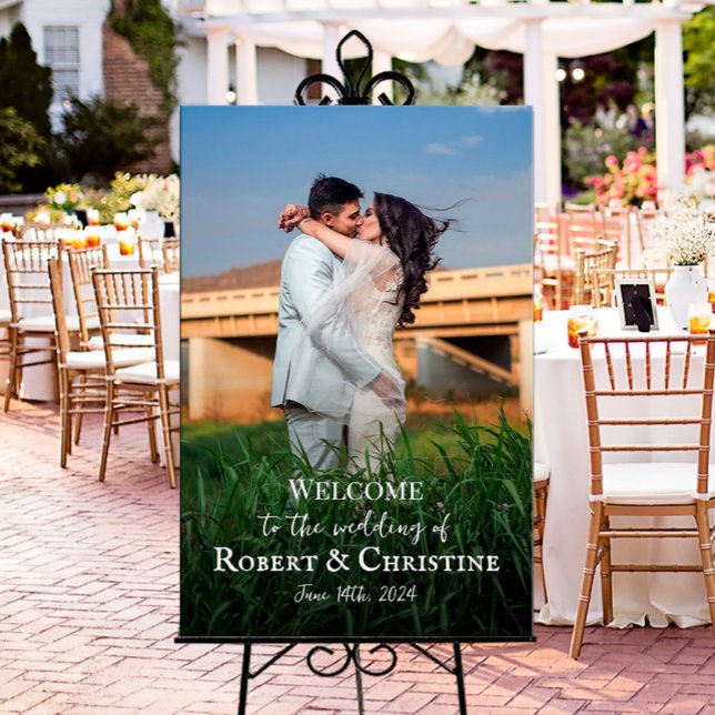 Wedding welcome sign poster with photo (Creator Uploaded)