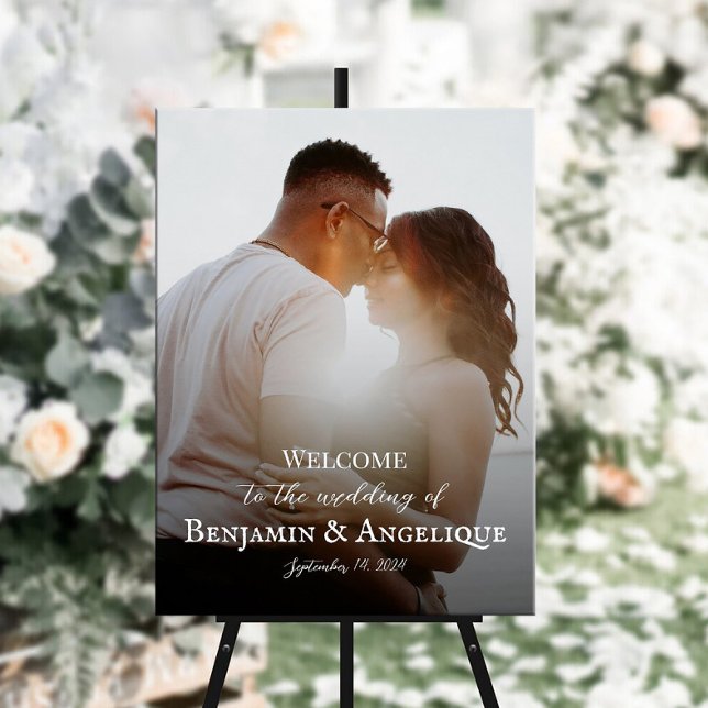 Wedding welcome sign poster with photo (Creator Uploaded)