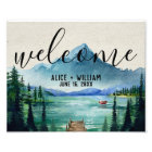 Wedding Welcome Sign - Rustic Lakeside