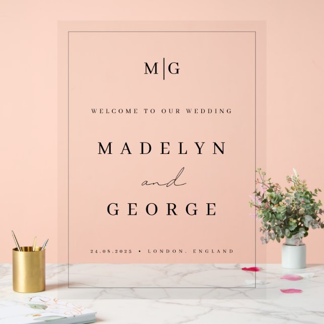 Wedding Welcome Sign Simple Template Minimalist (Wedding)