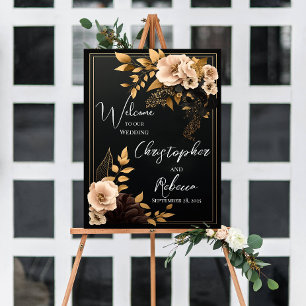 Wedding Welcome Sign Template, Floral,