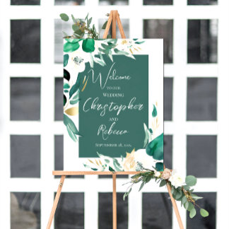 Wedding Welcome Sign Template, Floral, 