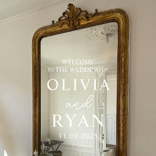 Wedding Welcome Sign Vinyl Decal, Wedding