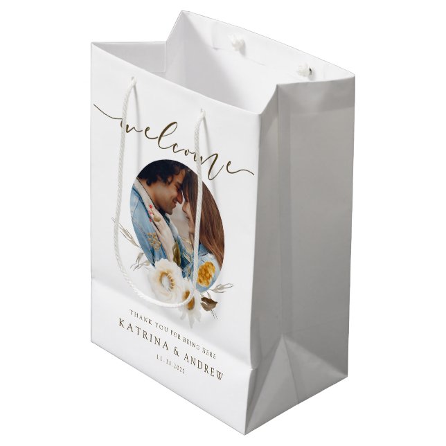 Wedding Welcome Thank You Gift Bag (Front Angled)
