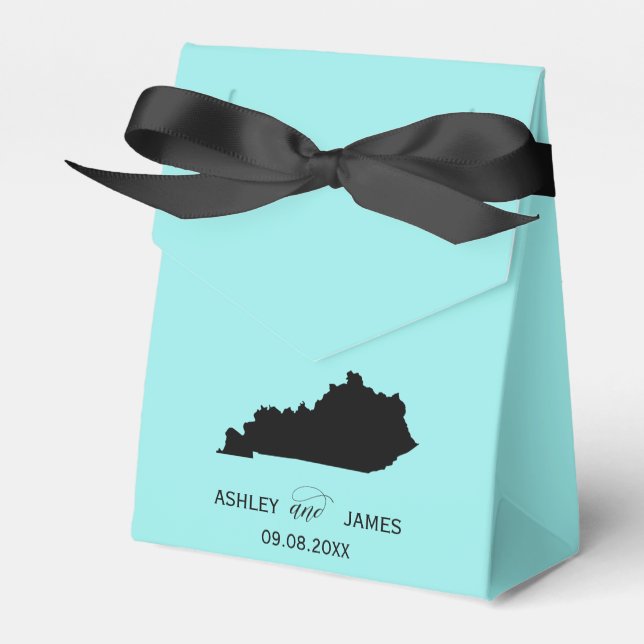 Wedding Welcome to Kentucky Favour Box State Map (Front Side)