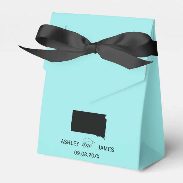 Wedding Welcome to South Dakota Favour Box, Map Box (Front Side)