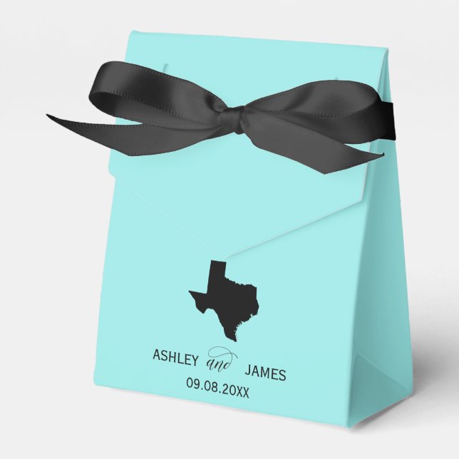 Wedding Welcome to Texas Favour Box, Map Box (Front Side)