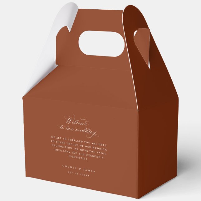Wedding Welcome Weekend Hotel Travel Gift Box (Front)