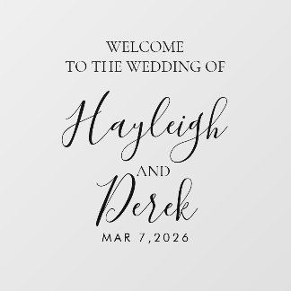 Wedding Welcome with Names and Date