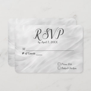 Wedding White Abstract RSVP