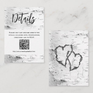 Wedding White Birch Details Enclosure Card
