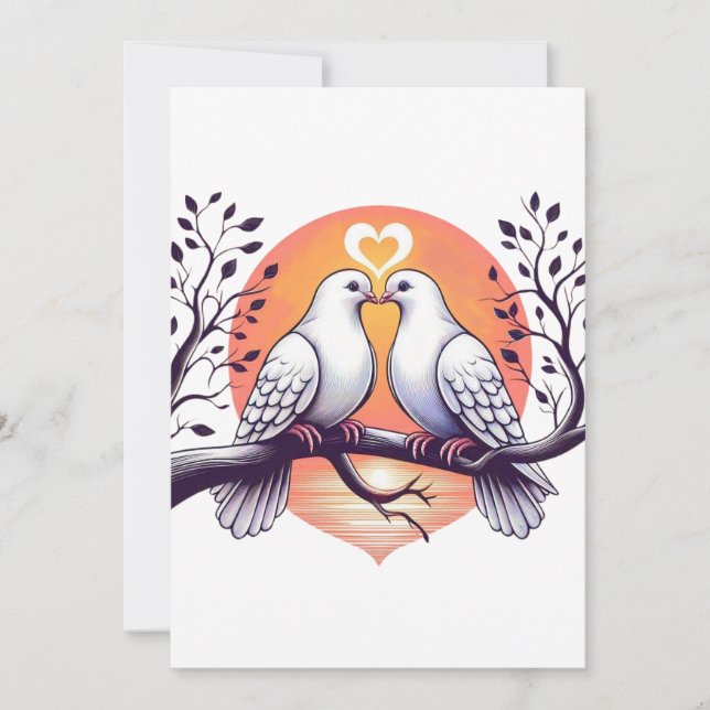 Wedding White Doves Invitation (Front)