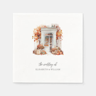 Wedding White Front Door Fall Napkin