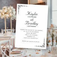 Wedding White Minimalist Corners Embellished