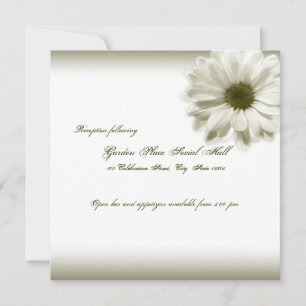 Wedding White Vintage Chrysanthemum Invitation