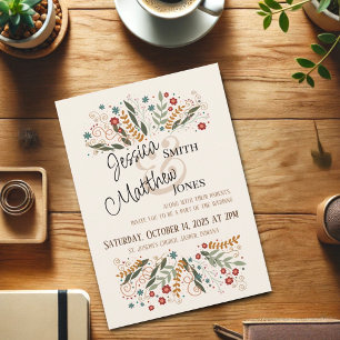 Wedding Wildflowers Inspirivity Elegant stylish Invitation