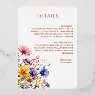 Wedding Wildflowers Modern Elegance Details
