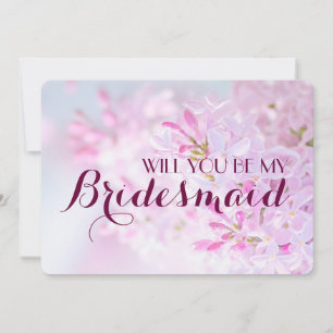 Wedding Will you be my bridesmaid customisable Invitation